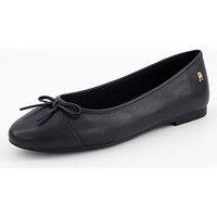Tommy Hilfiger Leather Th Monogram Ballerinas