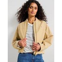 Tommy Hilfiger Cotton Nylon Reg Bomber - Beige