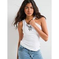 Calvin Klein Jeans Sleeveless Cotton Rib Tank - White
