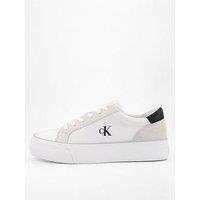 Calvin Klein Platform Ck Nylon Trainer & White/Black