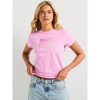 Tommy Jeans Gradient Flag Short Sleeve T-Shirt - Pink