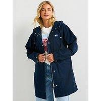 Tommy Jeans Badge Relaxed Waisted Midi Coat - Navy