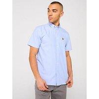 Lyle & Scott Oxford Short Sleeve Shirt - Light Blue