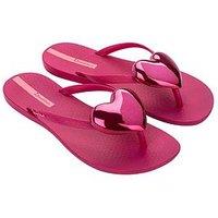 Ipanema Maxi Fashion Heart Detail Flip Flop - Pink