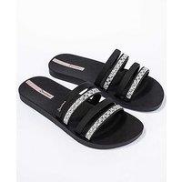 Ipanema Chic Double Strap Slide - Black