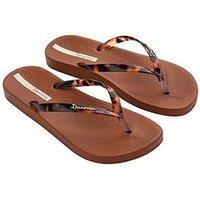 Ipanema Anat Connect Tortoise Shell Print Flip-Flop - Brown