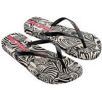 Ipanema Zebra Print Flip-Flop - Beige