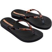 Ipanema Tortoise Shell Print Flip-Flop - Black