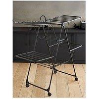 Swan Stealth Jumbo Collapsible Clothes Airer, Black