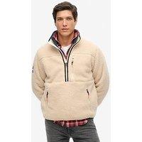 Superdry Outdoor Half Zip Fleece Jacket - Beige