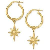 Chlobo Gold Lucky Star Hoops