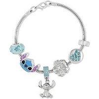Disney Silver Plated Stitch Charm Bracelet