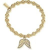 Chlobo Gold Mini Small Ball Double Angel Win Bracelet