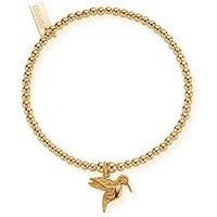 Chlobo Gold Cute Charm Hummingbird Bracelet