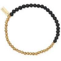 Chlobo Gold Mens Black Lava Principal Bracelet