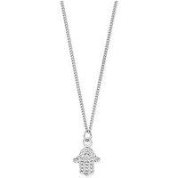 Chlobo Mens Curb Chain Hamsa Necklace