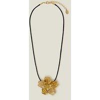 Accessorize Statement Flower Cord Necklace