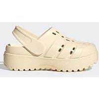 Adidas Sportswear Womens Adilette Platform Clogs - White