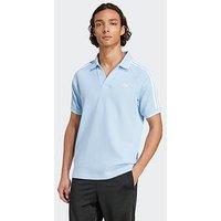 Adidas Originals Mens Waffle Knit Polo Shirt - Blue