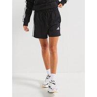 Adidas Sportswear Women'S Essentials 3-Stripes Cotton Shorts - Black