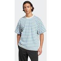 Adidas Originals Mens Stripe T-Shirt - Blue Sunset