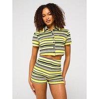 Adidas Originals Women'S Towel Button-Up Tee - Yellow
