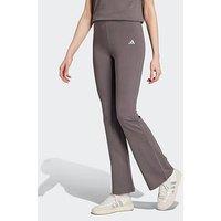 Adidas Sportswear Womens Essentials Small Logo Flared Leggings - Dark Grey