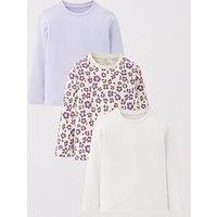 The Very Collection Girls 3 Pack Long Sleeve Top - Multi