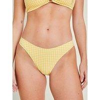 Accessorize Gingham Pant - Yellow