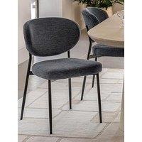 Gallery Direct Set Of 2 Kara Charcoal Dining Chairs