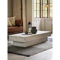 Gallery Direct Lina Ready Assembled Mango Wood Coffee Table - Whitewash
