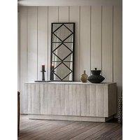 Gallery Direct Lina Ready Assembled Mango Wood 4 Door Sideboard - Whitewash