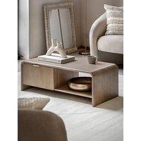 Gallery Direct Tahira Ready Assembled 1 Drawer Coffee Table - With Mango Wood - Natural