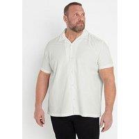 Badrhino Seersucker Short Sleeve Shirt - White