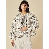 Nobodys Child Layla Embroidered Quilted Jacket - Multi