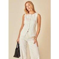 Nobodys Child Fine Gauge Knitted Waistcoat - White