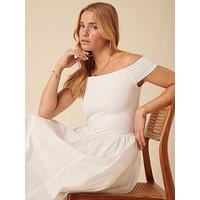 Nobodys Child Bardot Midi Dress - White