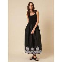 Nobodys Child Colorado Embroidered Midi Dress - Black