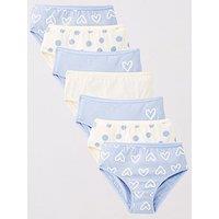 Mini V By Very Girls 7 Pack Briefs - Heart And Spots Print