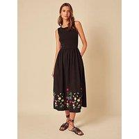 Nobodys Child Embroidered Midi Dress - Black