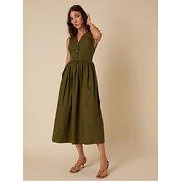 Nobodys Child Oak Midi Dress - Khaki