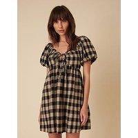 Nobodys Child Joanna Gingham Mini Dress - Black