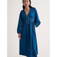 Nobodys Child Long Sleeve Midi Dress - Blue