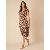 Nobodys Child Billie Floral Midi Dress - Black