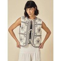 Nobodys Child Layla Embroidered Gilet - Multi