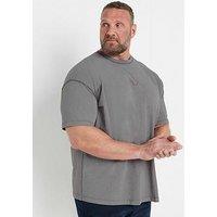 Badrhino Ironrhino Barbell Club Printed T-Shirt - Grey