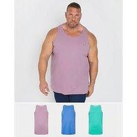 Badrhino 3 Pack Of Plain Vests - Multi