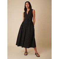 Nobodys Child Stripe Midaxi Dress - Black