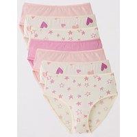 Mini V By Very Girls 7 Pack Briefs - Star/Heart Print