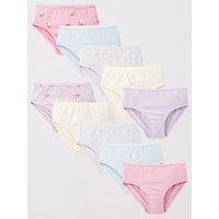 Mini V By Very Girls 10 Pack Briefs - Bunny Print